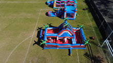 Load image into Gallery viewer, 80' Oasis Wrap Around Dual Lane Obstacle course with Water Slide Wet/Dry
