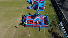 Load image into Gallery viewer, 80' Oasis Wrap Around Dual Lane Obstacle course with Water Slide Wet/Dry
