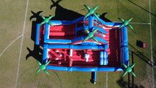 Load image into Gallery viewer, 80' Oasis Wrap Around Dual Lane Obstacle course with Water Slide Wet/Dry