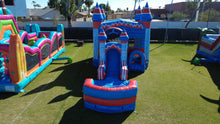 Load image into Gallery viewer, MEGA FLASH BOUNCE HOUSE COMBO RENTAL WITH SLIDE   WET/DRY