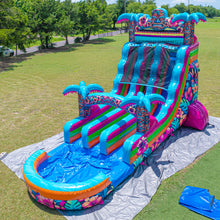 Load image into Gallery viewer, ‼️NEW‼️ 18' Tiki Splash Dual Lane Center Climb Water Slide