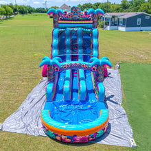 Load image into Gallery viewer, ‼️NEW‼️ 18' Tiki Splash Dual Lane Center Climb Water Slide