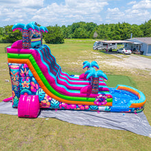 Load image into Gallery viewer, ‼️NEW‼️ 18' Tiki Splash Dual Lane Center Climb Water Slide