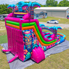 Load image into Gallery viewer, ‼️NEW‼️ 18' Tiki Splash Dual Lane Center Climb Water Slide