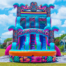 Load image into Gallery viewer, ‼️NEW‼️ 18' Tiki Splash Dual Lane Center Climb Water Slide