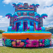 Load image into Gallery viewer, ‼️NEW‼️ 18' Tiki Splash Dual Lane Center Climb Water Slide