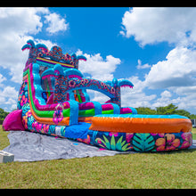 Load image into Gallery viewer, ‼️NEW‼️ 18' Tiki Splash Dual Lane Center Climb Water Slide