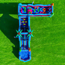 Load image into Gallery viewer, ‼️NEW‼️ 70' Electric Tropics Modular Obstacle Course Wet/ Dry with Water Slide!