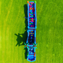 Load image into Gallery viewer, ‼️NEW‼️ 70' Electric Tropics Modular Obstacle Course Wet/ Dry with Water Slide!