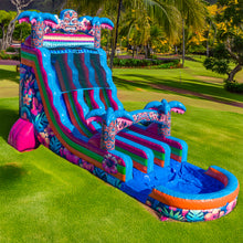 Load image into Gallery viewer, 20' Tiki Splash Dual Lane Center Climb Water Slide