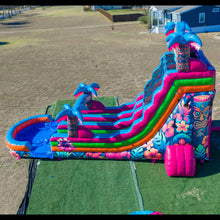 Load image into Gallery viewer, 20' Tiki Splash Dual Lane Center Climb Water Slide