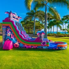 Load image into Gallery viewer, 20' Tiki Splash Dual Lane Center Climb Water Slide