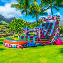 Load image into Gallery viewer, 20' Tiki Splash Dual Lane Center Climb Water Slide