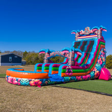 Load image into Gallery viewer, 20' Tiki Splash Dual Lane Center Climb Water Slide