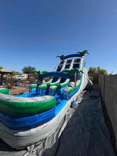 Load image into Gallery viewer, 18' Aloha Splash Center Climb Dual Lane Water Slide With Pool