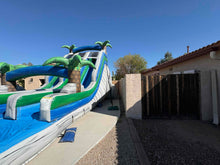 Load image into Gallery viewer, 18' Aloha Splash Center Climb Dual Lane Water Slide With Pool