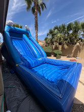 Load image into Gallery viewer, 14' DOLPHIN SPLASH INFLATABLE WATER SLIDE RENTAL