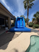 Load image into Gallery viewer, 14' DOLPHIN SPLASH INFLATABLE WATER SLIDE RENTAL