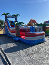 Load image into Gallery viewer, 80' Oasis Wrap Around Dual Lane Obstacle course with Water Slide Wet/Dry