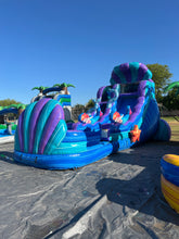 Load image into Gallery viewer, 16' Under the Sea Single Lane Waterslide with Pool