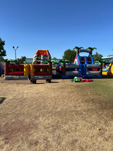 Load image into Gallery viewer, 80' Oasis Wrap Around Dual Lane Obstacle course with Water Slide Wet/Dry