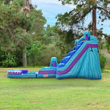 Load image into Gallery viewer, ‼️NEW‼️ 20'  Electric Dual Lane Water Slide Rental - With Pool
