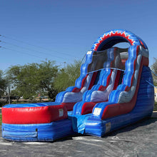 Load image into Gallery viewer, 16' LIBERTY FALLS INFLATABLE WATER SLIDE RENTAL- With inflated Pool
