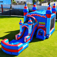 MEGA FLASH BOUNCE HOUSE COMBO RENTAL WITH SLIDE WET/DRY