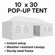 Load image into Gallery viewer, 10 X 30 Pop Up Tent WITH WALLS
