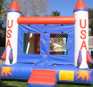 ROCKET SHIP BOUNCE HOUSE W/ BASKETBALL HOOP