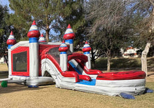 Load image into Gallery viewer, TITANIUM BOUNCE HOUSE DUAL LANE COMBO RENTAL WITH SLIDE   WET or DRY