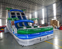 Load image into Gallery viewer, 18' Aloha Splash Center Climb Dual Lane Water Slide With Pool