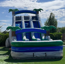 Load image into Gallery viewer, 18' Aloha Splash Center Climb Dual Lane Water Slide With Pool