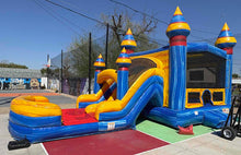 Load image into Gallery viewer, ARCTIC BOUNCE HOUSE DUAL LANE COMBO RENTAL WITH SLIDE  WET/DRY