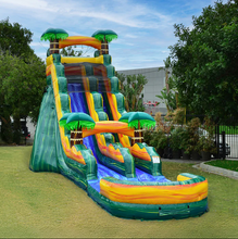 Load image into Gallery viewer, 20' Cali Palms  Water Slide Rental with Pool