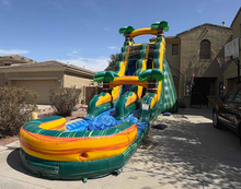 Load image into Gallery viewer, 20' Cali Palms  Water Slide Rental with Pool