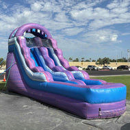 16' COTTON CANDY SPLASH INFLATABLE WATER SLIDE RENTAL- With Inflated Pool