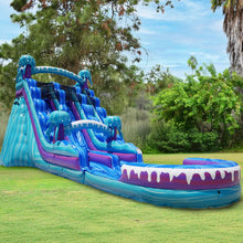 Load image into Gallery viewer, ‼️NEW‼️ 20'  Electric Dual Lane Water Slide Rental - With Pool