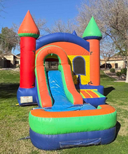 Load image into Gallery viewer, MINI CASTLE BOUNCE HOUSE COMBO RENTAL #1.  WET or DRY