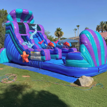 Load image into Gallery viewer, 16' Under the Sea Single Lane Waterslide with Pool