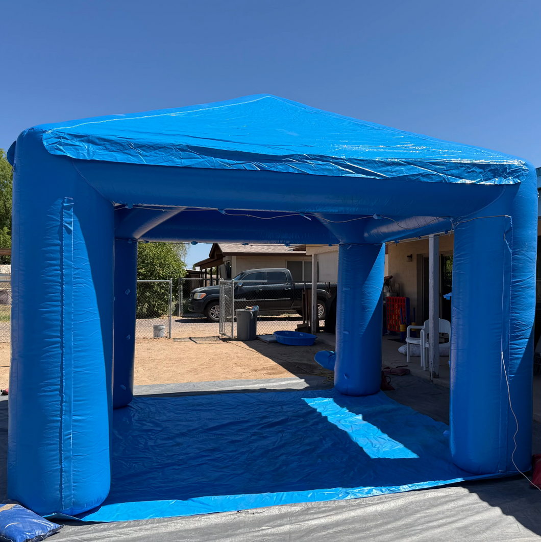 Misting Tent- Blue – A Perfect Party Rental