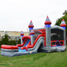 Load image into Gallery viewer, TITANIUM BOUNCE HOUSE DUAL LANE COMBO RENTAL WITH SLIDE   WET or DRY
