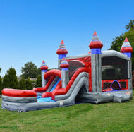TITANIUM BOUNCE HOUSE DUAL LANE COMBO RENTAL WITH SLIDE   WET or DRY