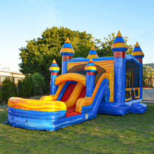 Load image into Gallery viewer, ARCTIC BOUNCE HOUSE DUAL LANE COMBO RENTAL WITH SLIDE  WET/DRY