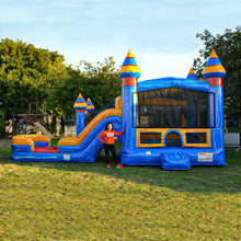 Load image into Gallery viewer, ARCTIC BOUNCE HOUSE DUAL LANE COMBO RENTAL WITH SLIDE  WET/DRY