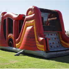 Load image into Gallery viewer, 30' SHADOW #7 INFLATABLE OBSTACLE COURSE WITH BASKETBALL AND CLIMBING RENTAL- Dry Only