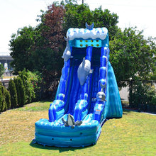 Load image into Gallery viewer, 20' Dolphin Water Slide Rental With Pool